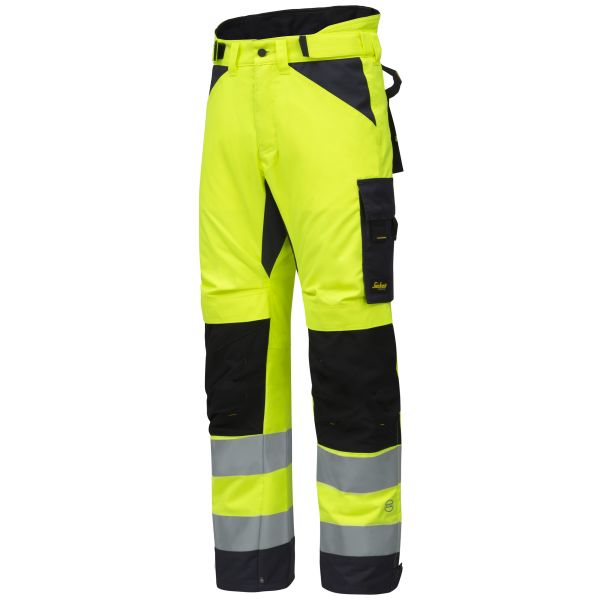 Vinterbukse Snickers 6639 AllroundWork varsel, gul M